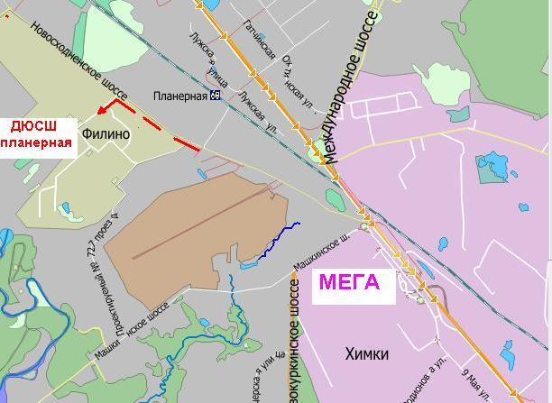 Планерная станция метро карта